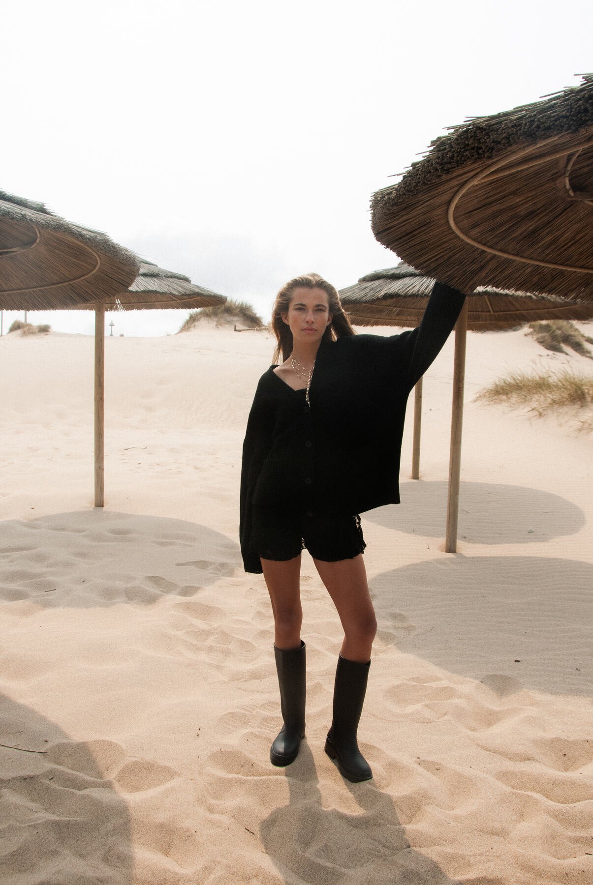 Kampagnenbild: Oversized Cardigan in Black